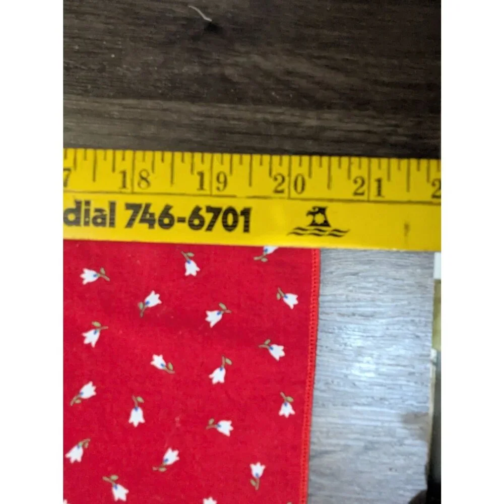 Set Of‎ 4 Now Designs Red Floral Print Cotton & Polyester Napkins 20x20